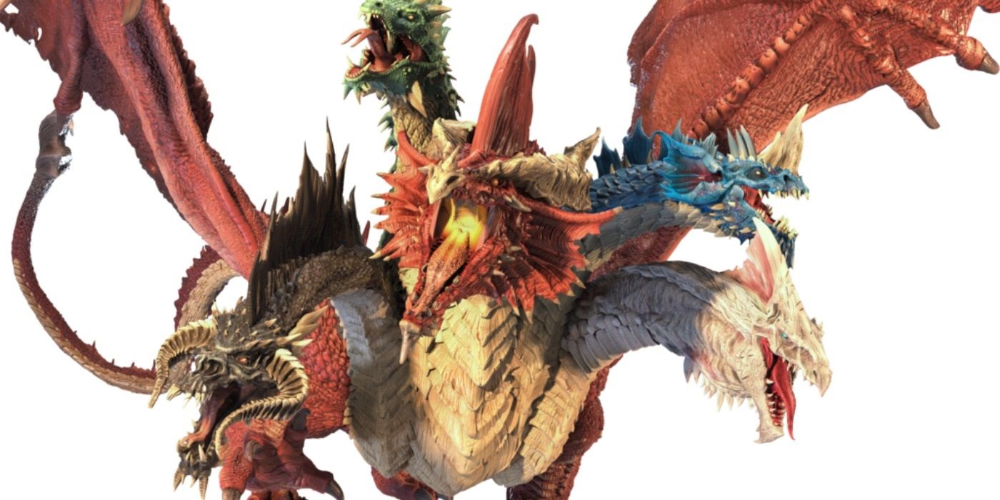 Dungeons & Dragons Tiamat Figure Towers Over Adventurers & Soda Cans
