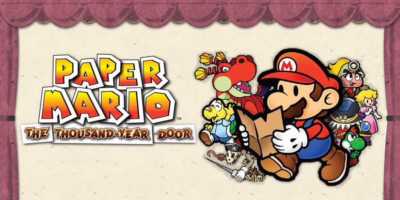 Paper Mario: The Thousand-Year Door key art with the main cast of characters.