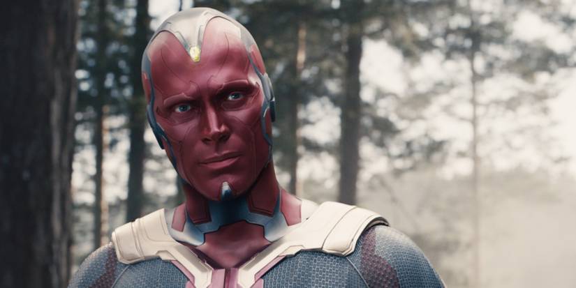 Vision Speaking With Ultron in the woods Avengers: Age Of Ultron