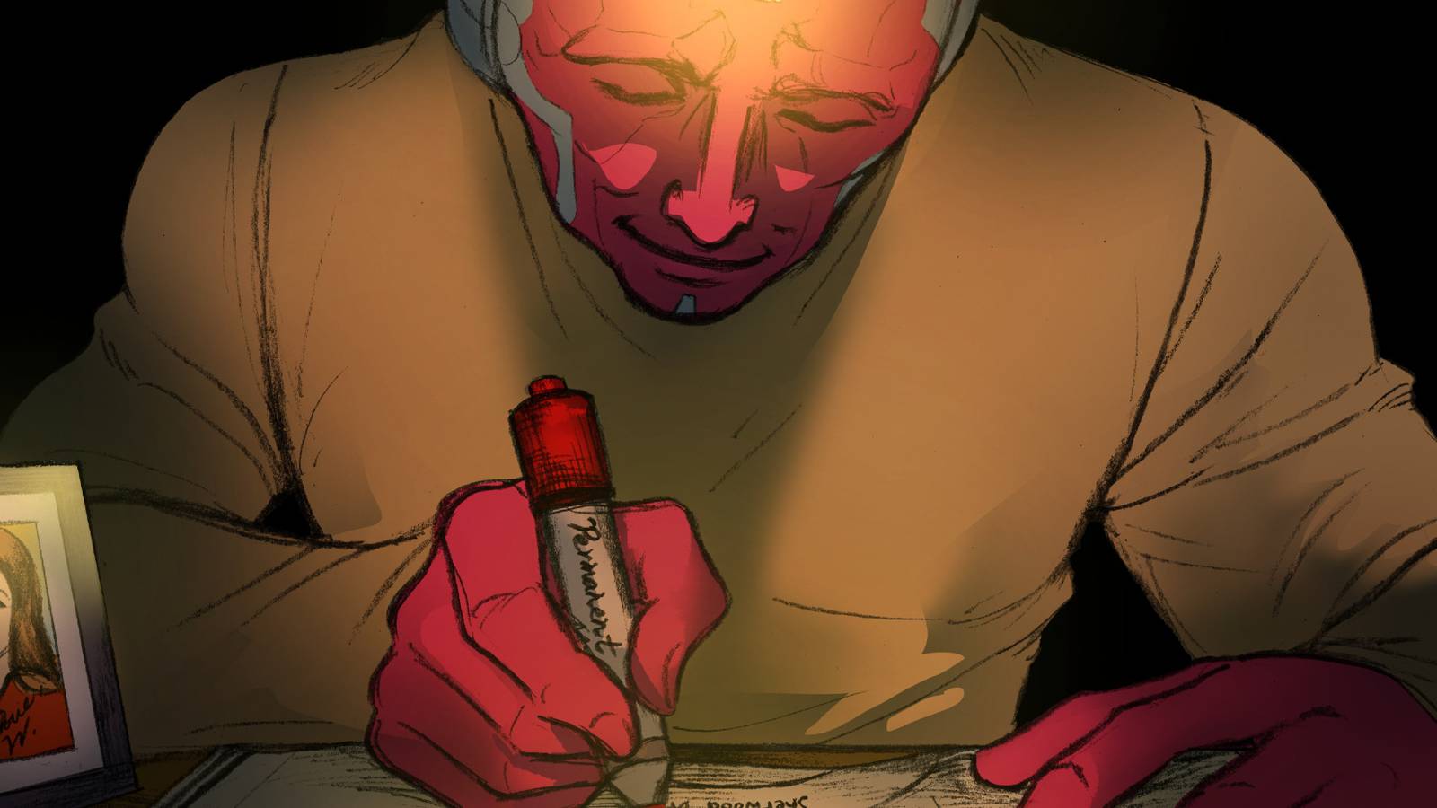 Heartbreaking WandaVision Art Imagines Vision Writing Episode 8 Note