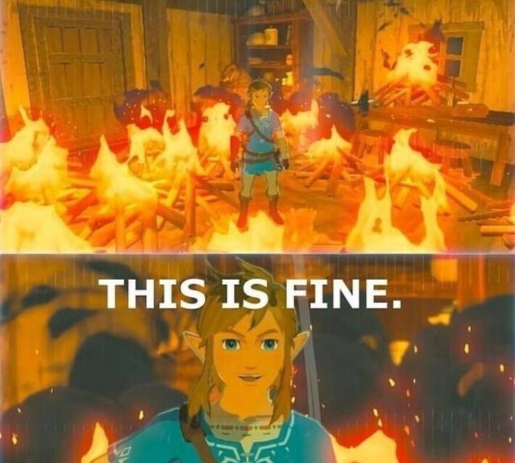 Zelda 10 This Is Fine Memes That Are Too Funny Screenrant Zelda 10 This Is Fine Memes That Are Too Funny Screenrant