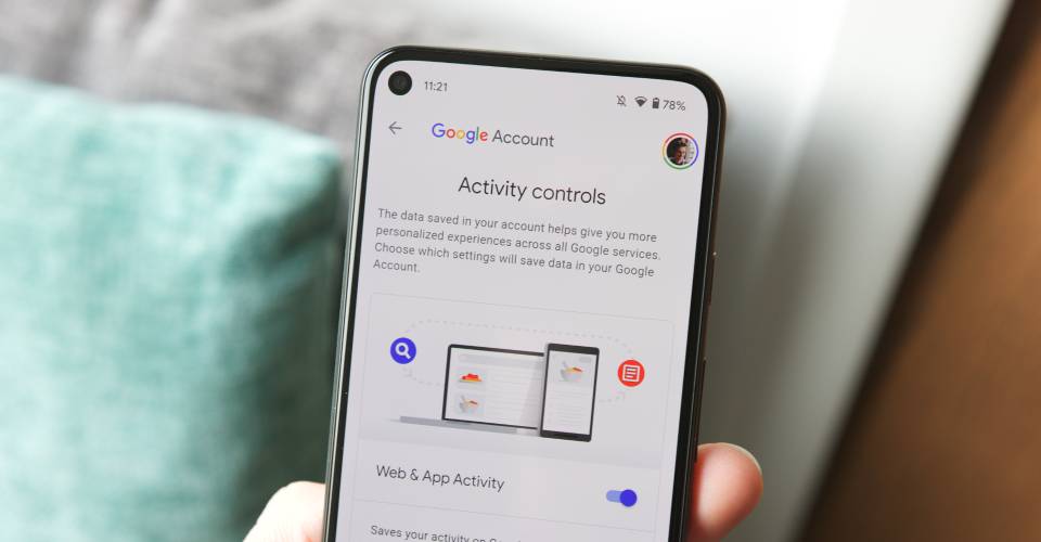 delete google search history activity