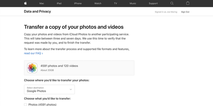How To Copy Your iCloud Photos To Google Photos