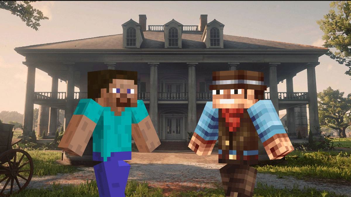 Minecraft Rdr Red Dead Redemption 2's Braithwaite Manor Recreated In Minecraft