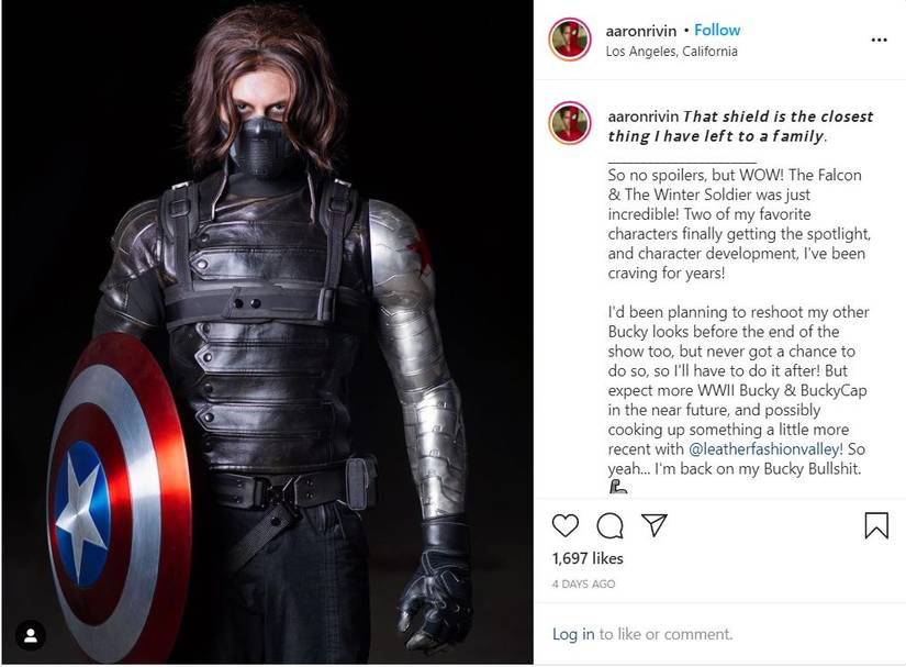 princess polly baby blue dress Marvel Movie Captain America The Winter Soldier James Buchanan Bucky Barnes  Cosplay Costume Deluxe Takerlama main image 1