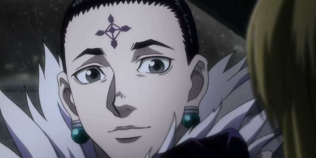 Um close-up de Chrollo Lucilfer em Hunter x Hunter