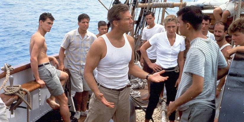 Jeff Bridges talking to the crew in White Squall