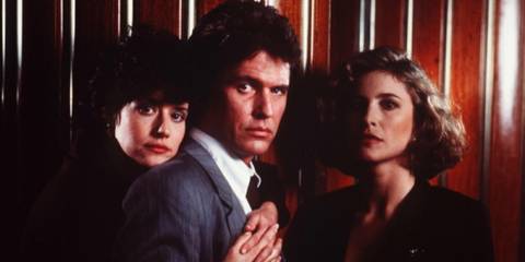 Tom Berenger, Mimi Rogers, and Lorraine Bracco on a promotional poster for Someone To Watch Over Me