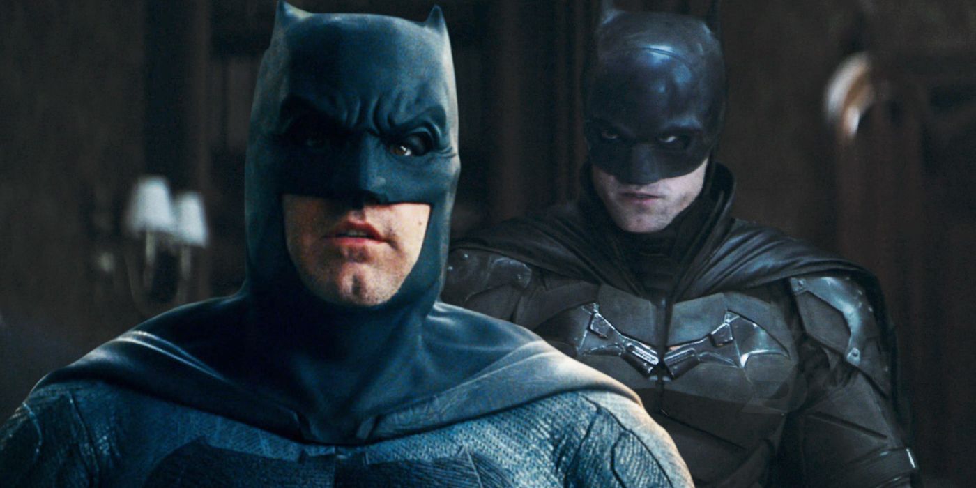 Affleck and Pattinson as Batman