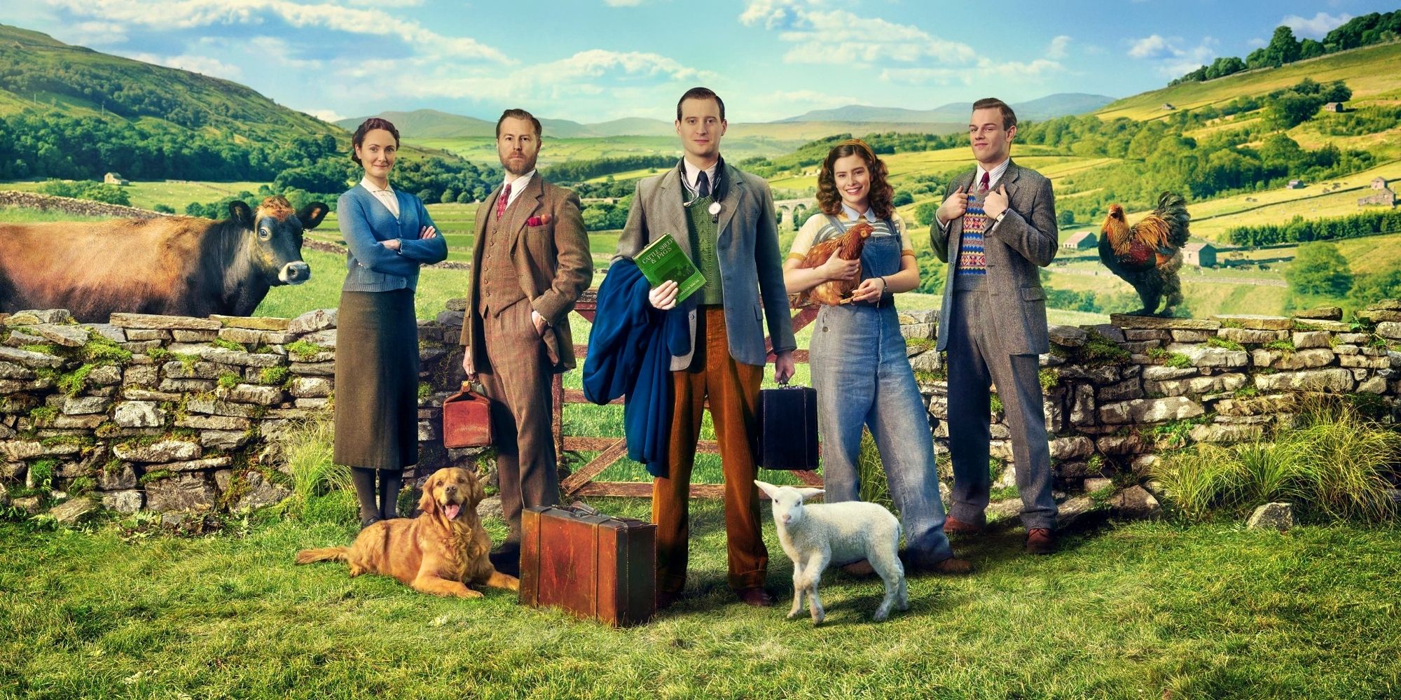 Il cast di All Creatures Great And Small tra fattoria ed animali