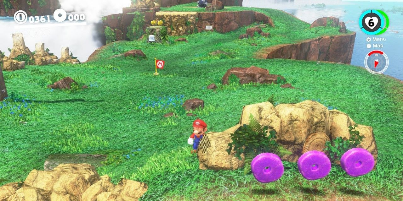 Super Mario Odyssey The Cascade Kingdom's 10 Hardest Purple Coins To