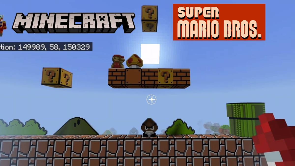 Super Mario Bros. Level 1-1 Rebuilt In Minecraft