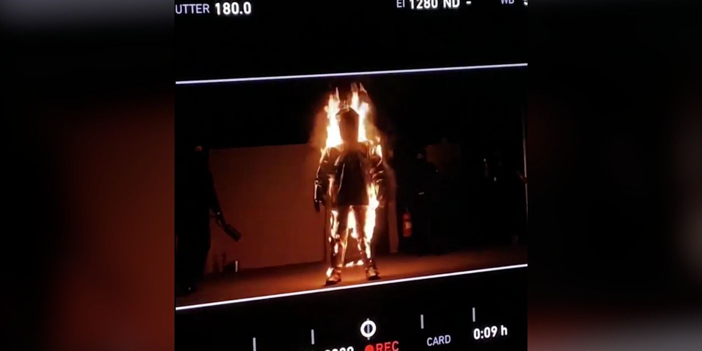 Firestarter Remake Set Video Confirms Filming Start With Burning Stunt