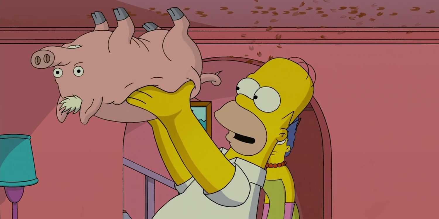 Homer and Spider Pig in The Simpsons Movie