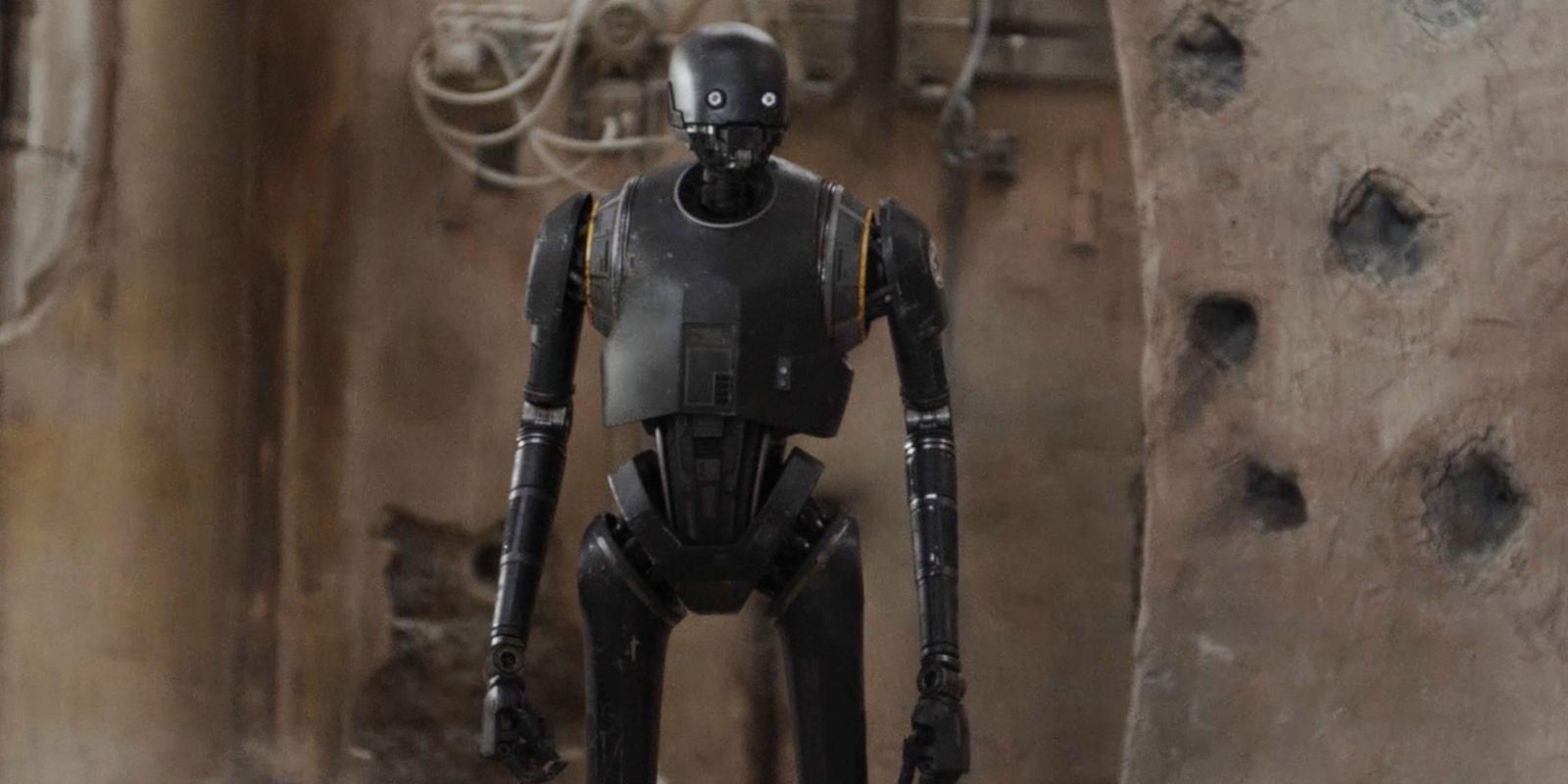 K 2S0 in Jedha City in Rogue One A Star Wars Story