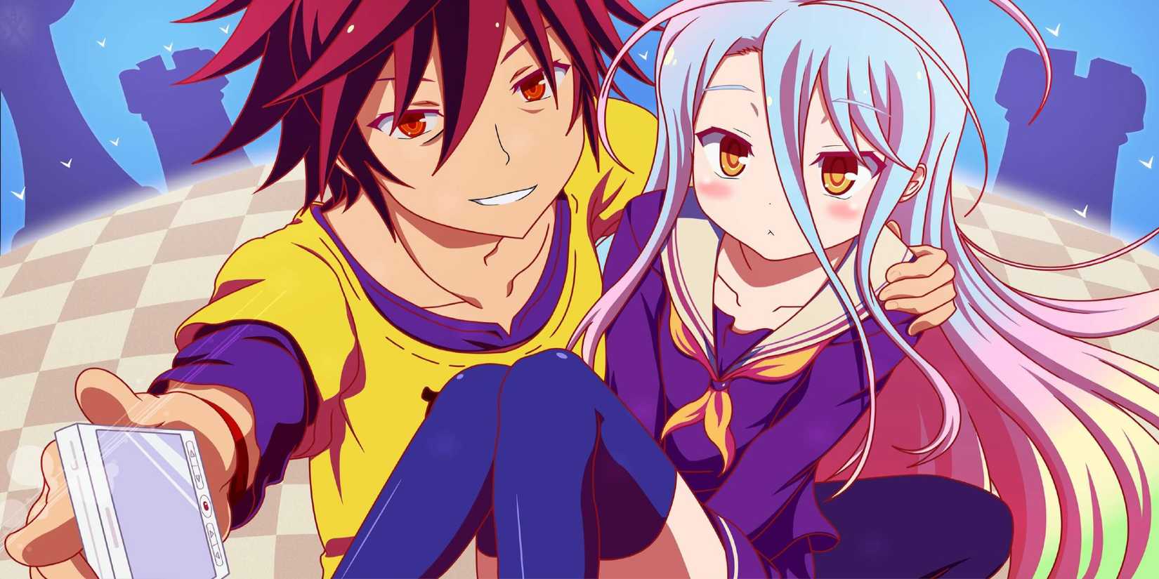Characters from the 2014 anime series No Game No Life.