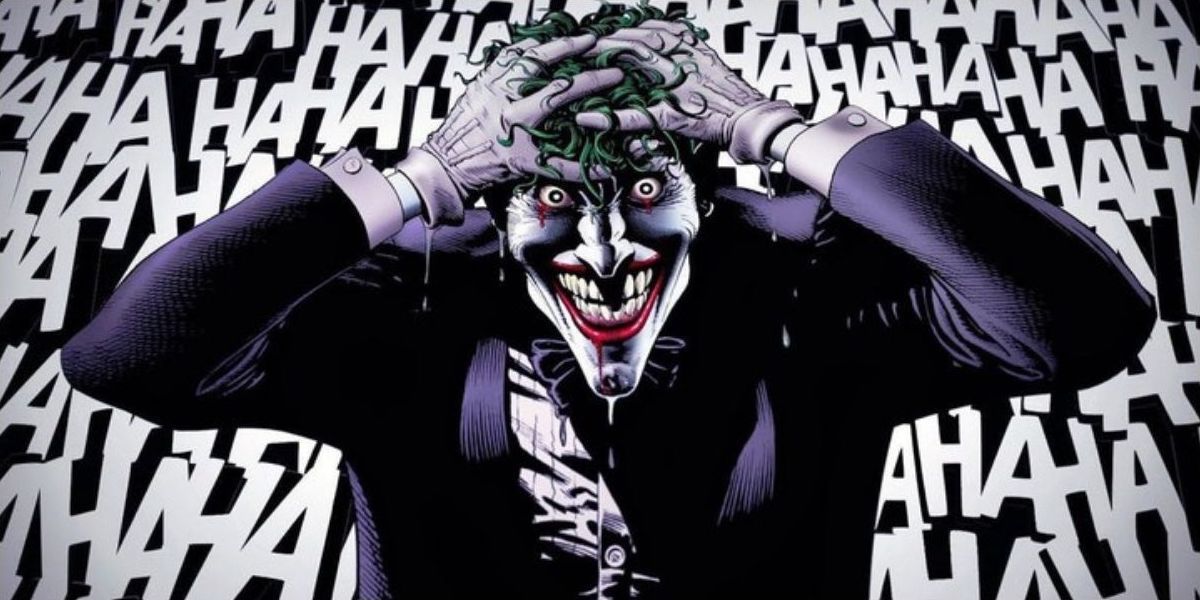 The Joker laughs maniacally as he loses his mind in DC Comics
