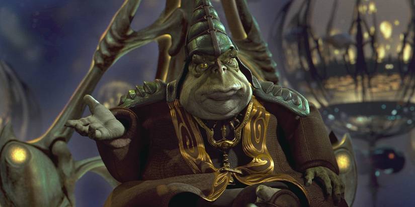 Rugor Nass in Star Wars The Phantom Menace gesticulating