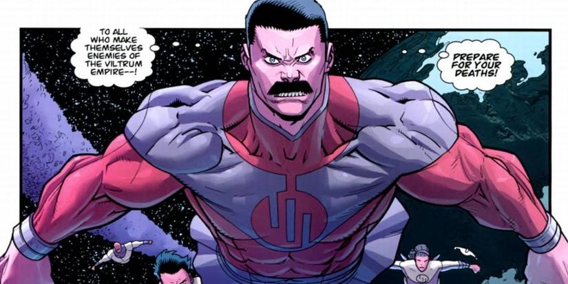 Thragg leading faction in Viltrumite civil war from Invincible comics