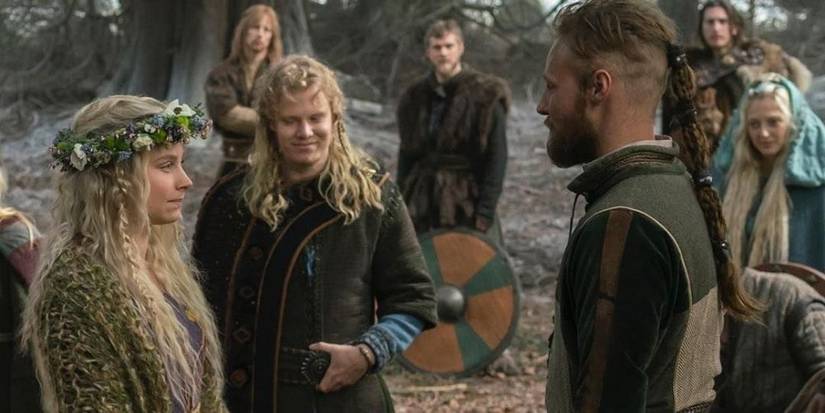 Ubbe weds Marghrete's with the blessing of his brothers in VIkings