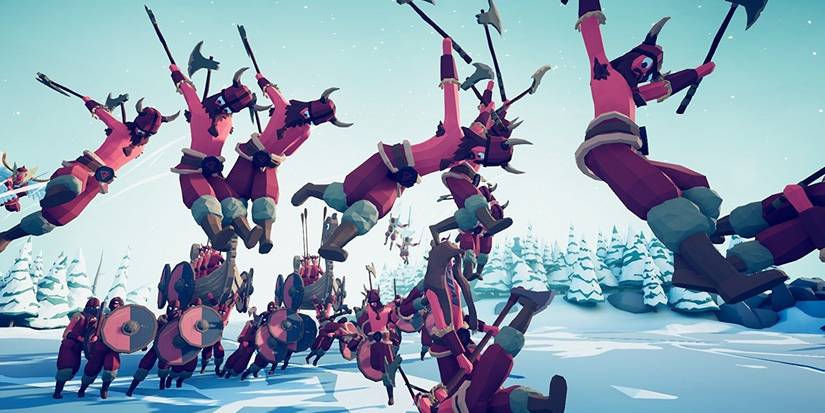 10 Best Games To Buy During Steam Spring Sale 3 Warriors flying in the sky in Totally Accurate Battle Simulator.