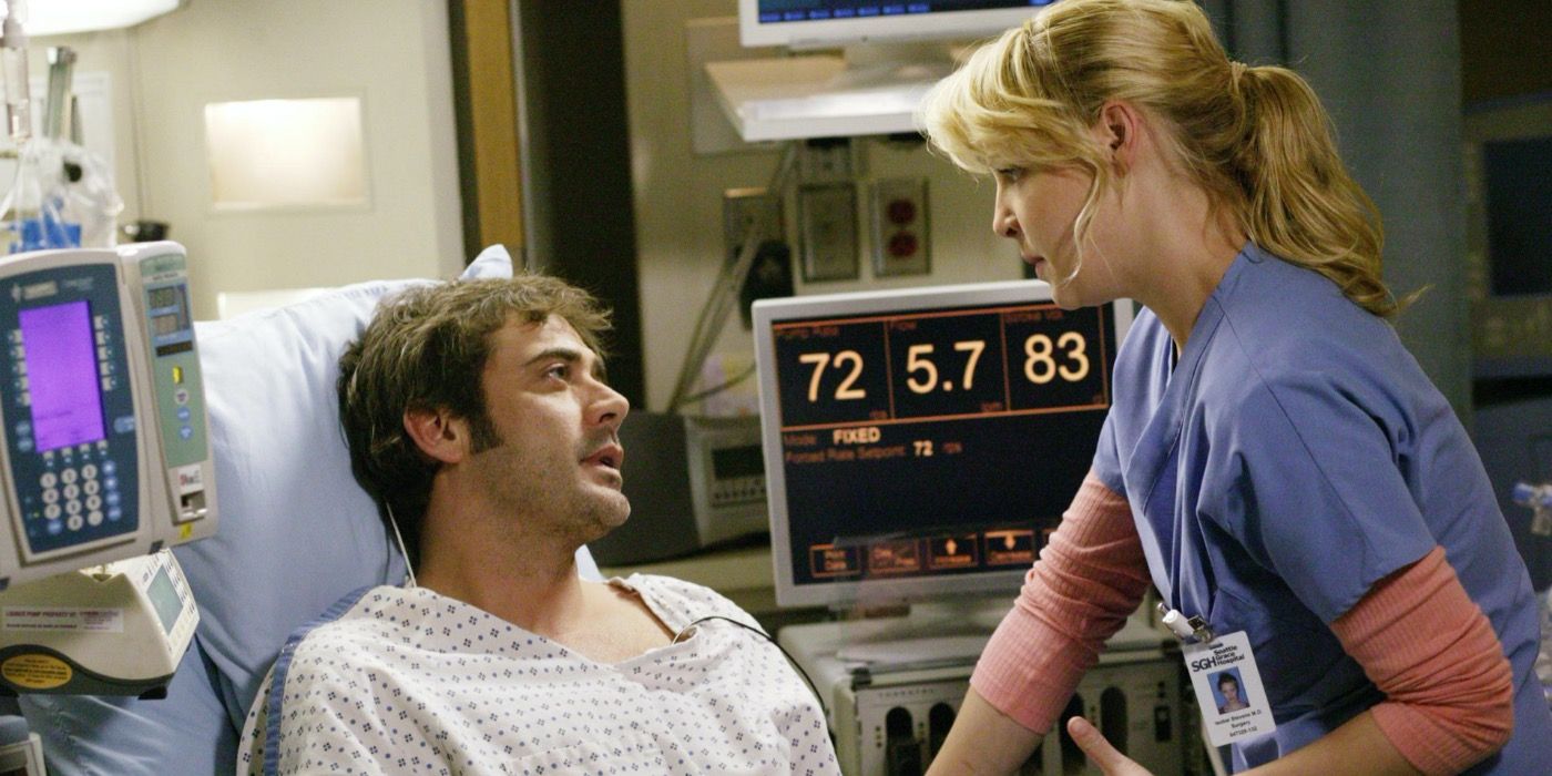 Izzie corta o fio L-VAD de Denny em Grey's Anatomy.