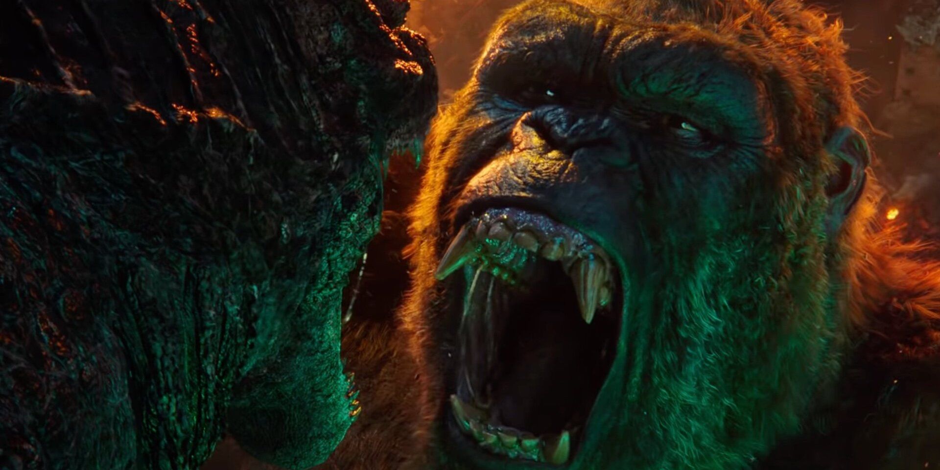 king kong and godzilla roar in each others faces in new tv spot for godzilla vs kong