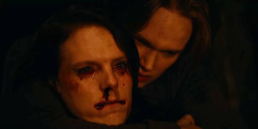 Magne talking to a bleeding Laurits