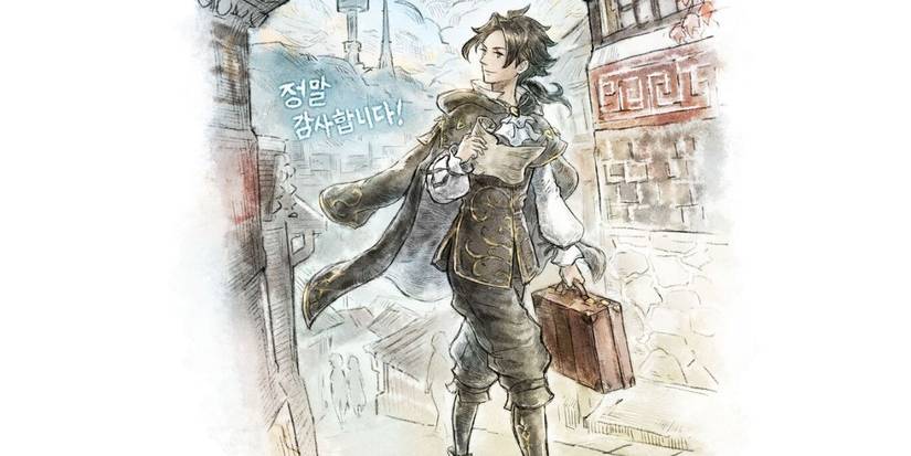 Octopath Traveler Cyrus Albright Coaster Square Enix Cafe Promo [JAP