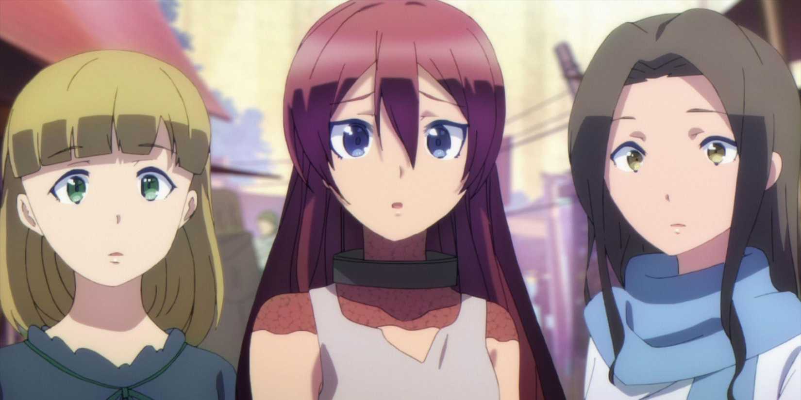 Characters from the anime Death March To The Parallel World Rhapsody.