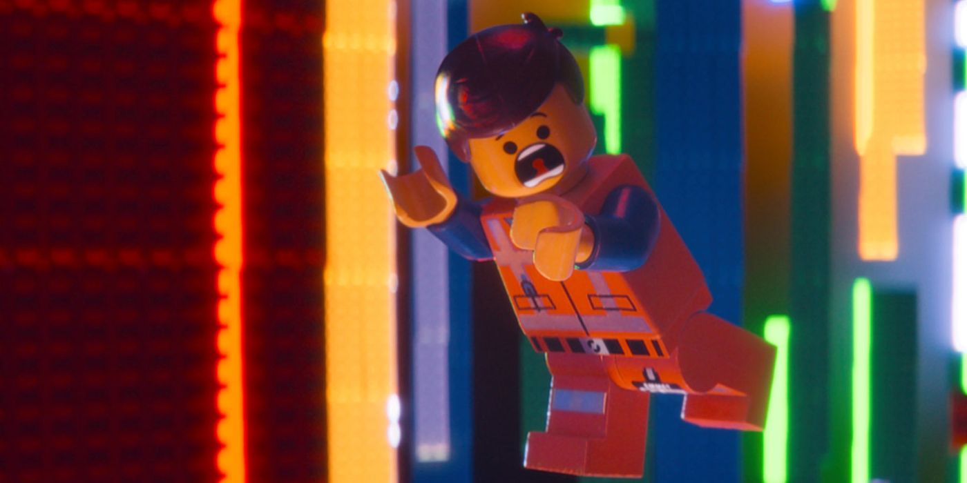 Emmett falling in The Lego Movie
