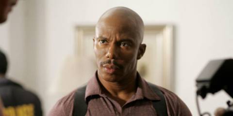 James Doakes looking at off screen character in Dexter