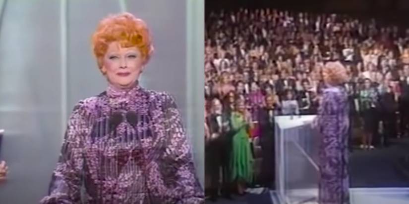 Lucille Ball getting a standing ovation at the 1981 Emmy Awards