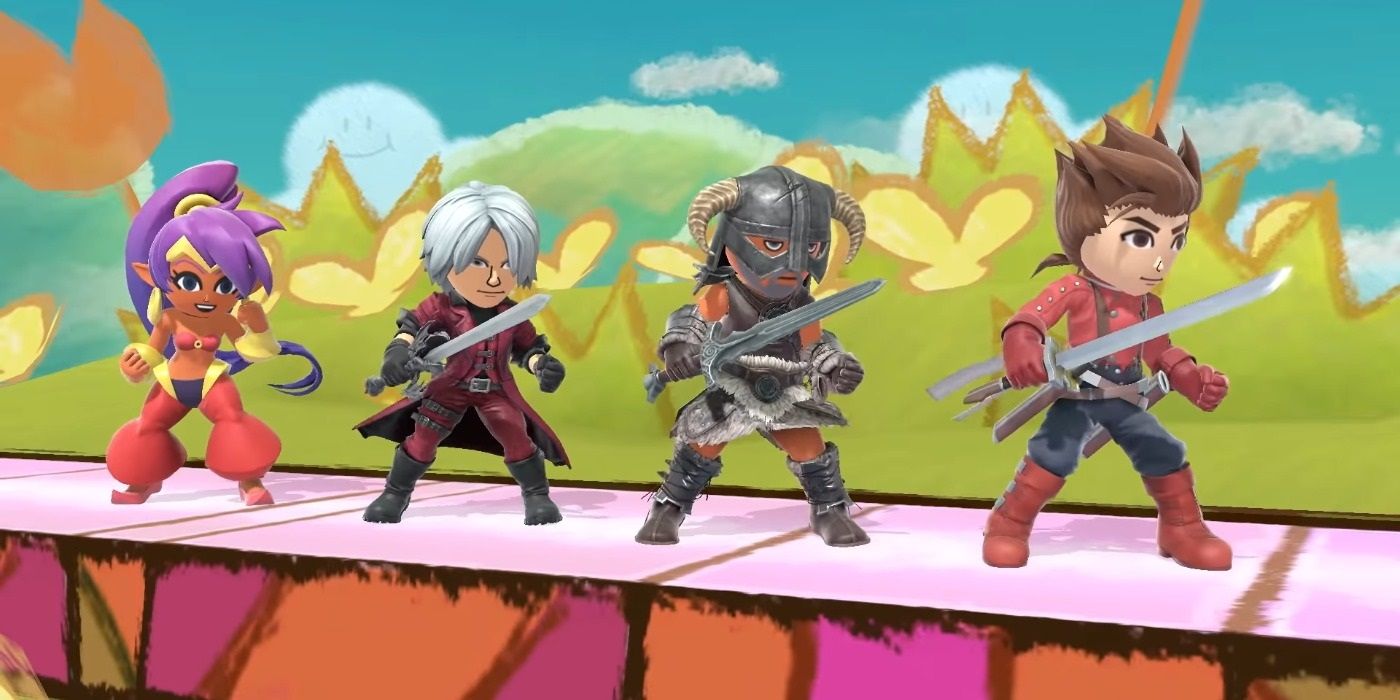 みい Smash Bros. Reveals Dante, Dragonborn, Lloyd, & Shantae Mii Fighters