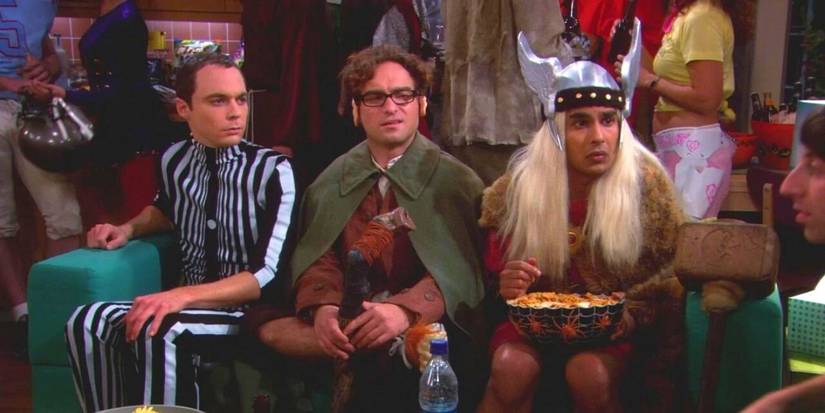 The Big Bang Theory characters dressed up for Halloween