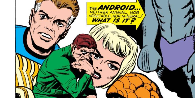 O Pensador Louco e seu androide dos quadrinhos da Marvel.