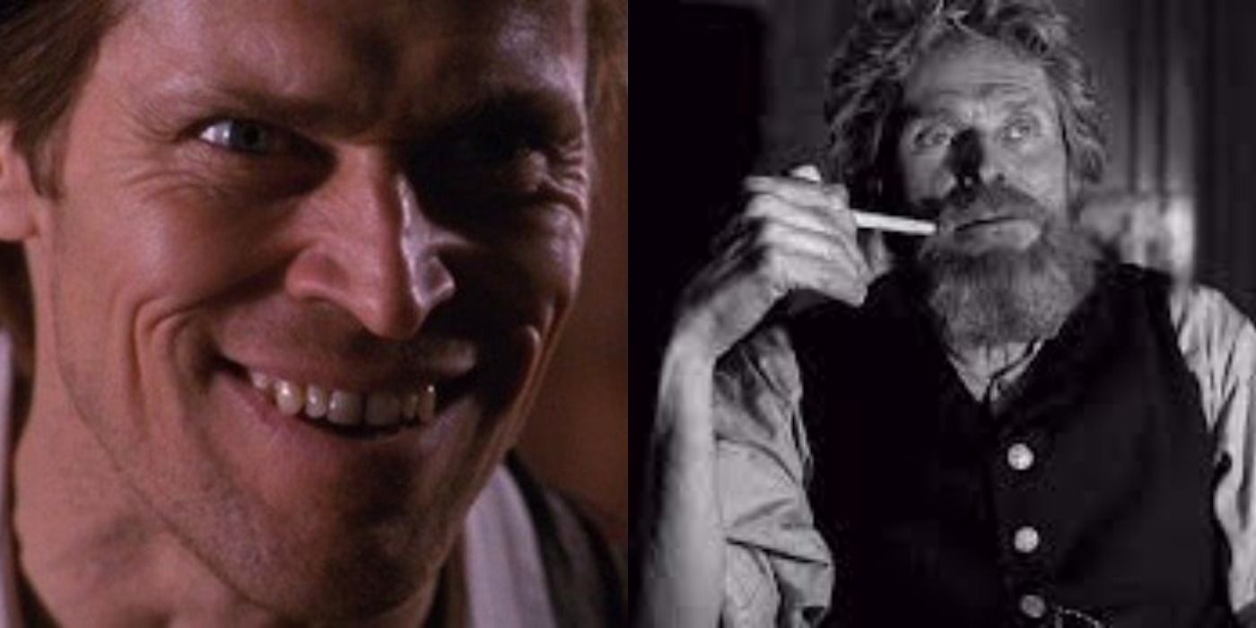 willem dafoe smoking cigarette Willem Dafoe's 10 Most Eccentric Characters, Ranked