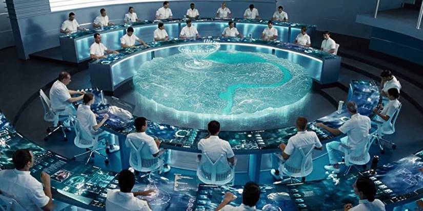 Sala de controle dos Gamemakers em Jogos Vorazes