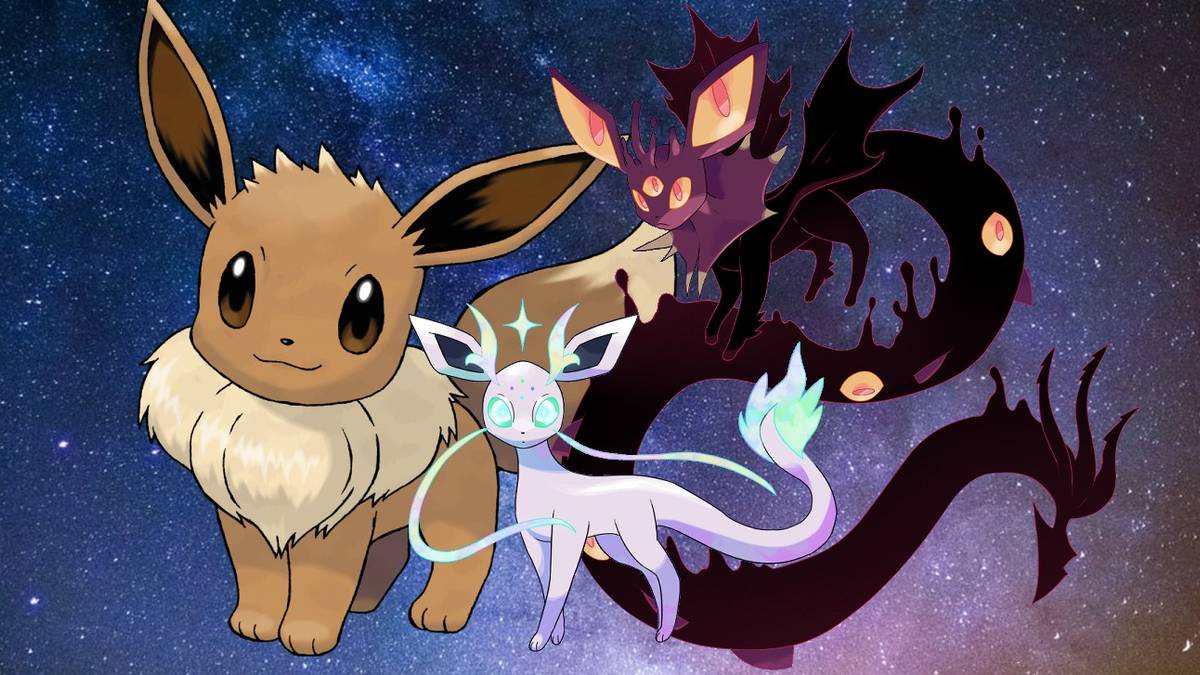 Pokémon Art Imagines Dragon-Type Eeveelutions, image size:1200x675