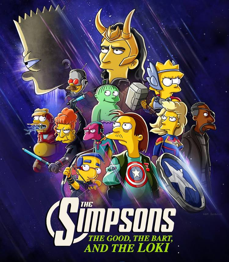 Simpsons Good, The Bart & The Loki Poster Reveals New Marvel-Themed Short