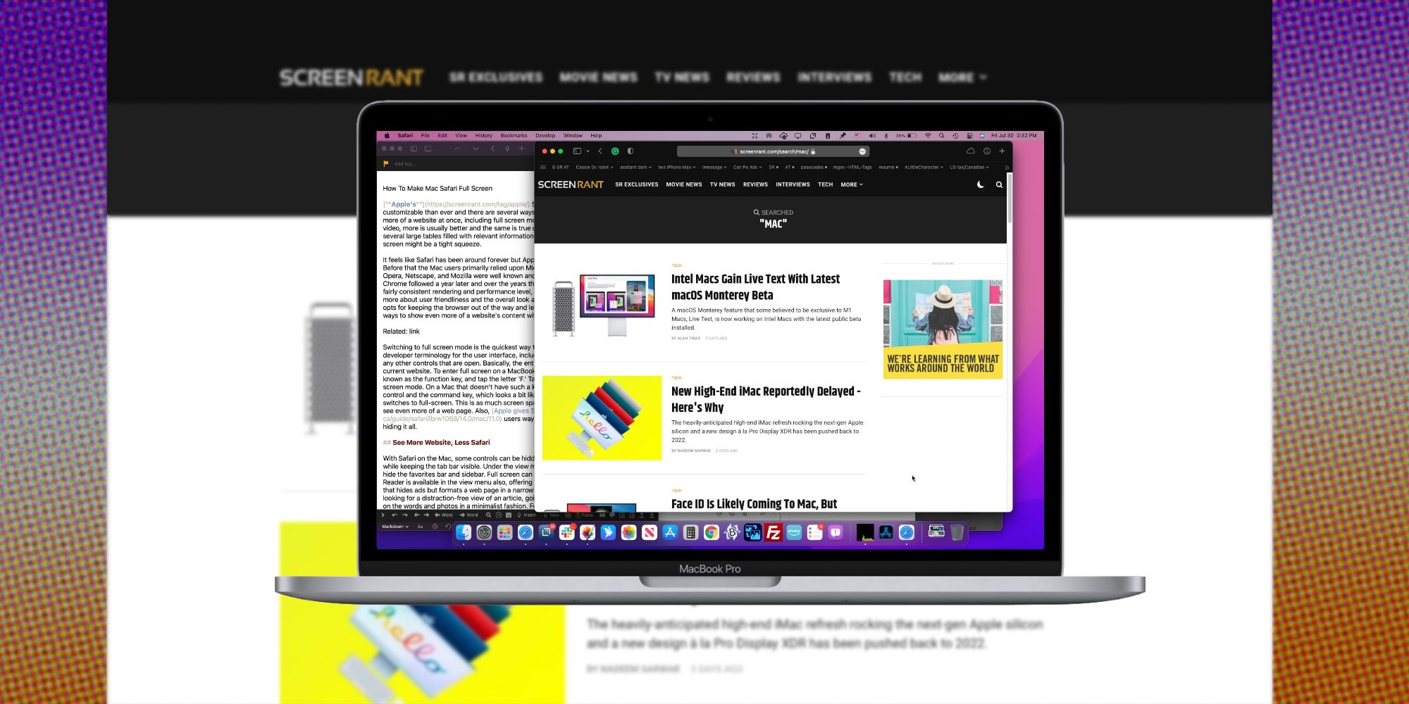 how to make safari full screen on macbook
