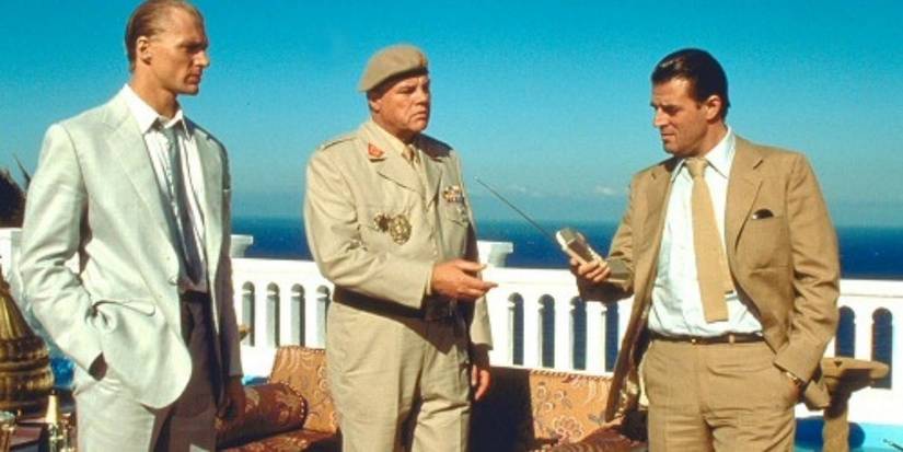 Georgi Koskov and Brad Whitaker talking in The Living Daylights