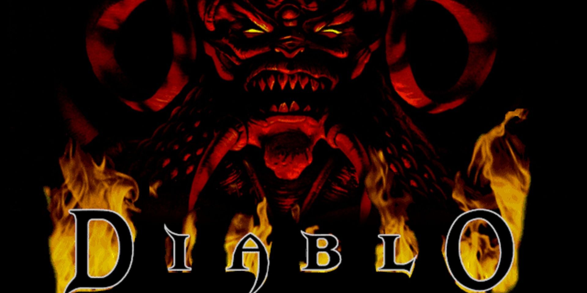 poster for the game Diablo featuring the main villain AlDiabolos the Lord of Terror a.k.a Diablo