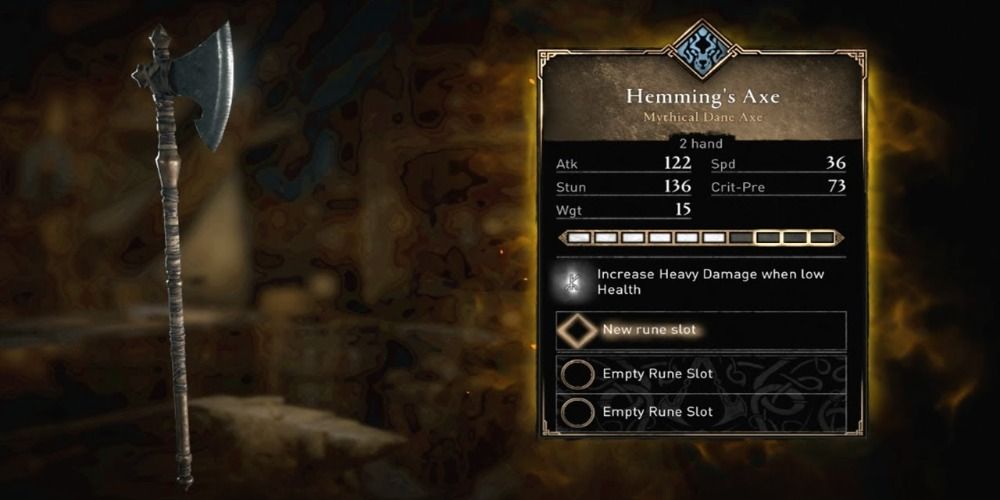 An image of the Hemming Axe in Assassins Creed Valhalla