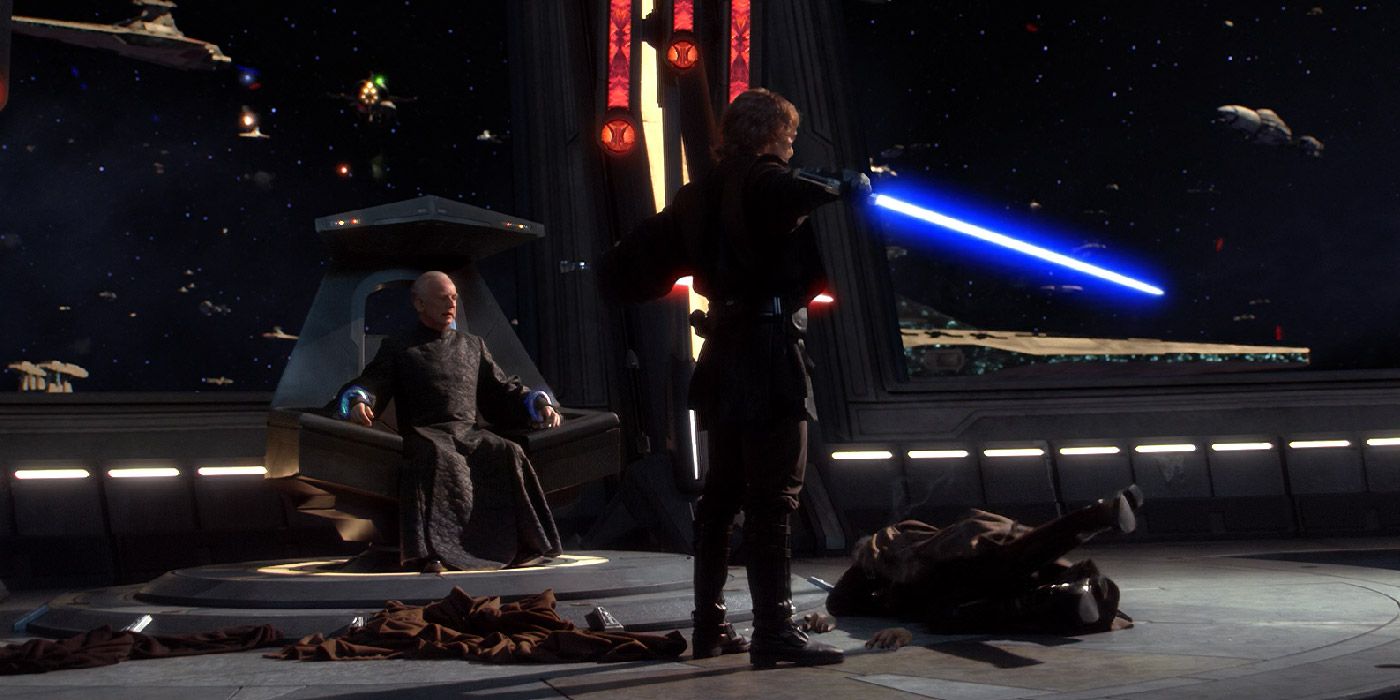 Anakin mata o Conde Dookan por ordem do Chanceler Palpatine em Star Wars