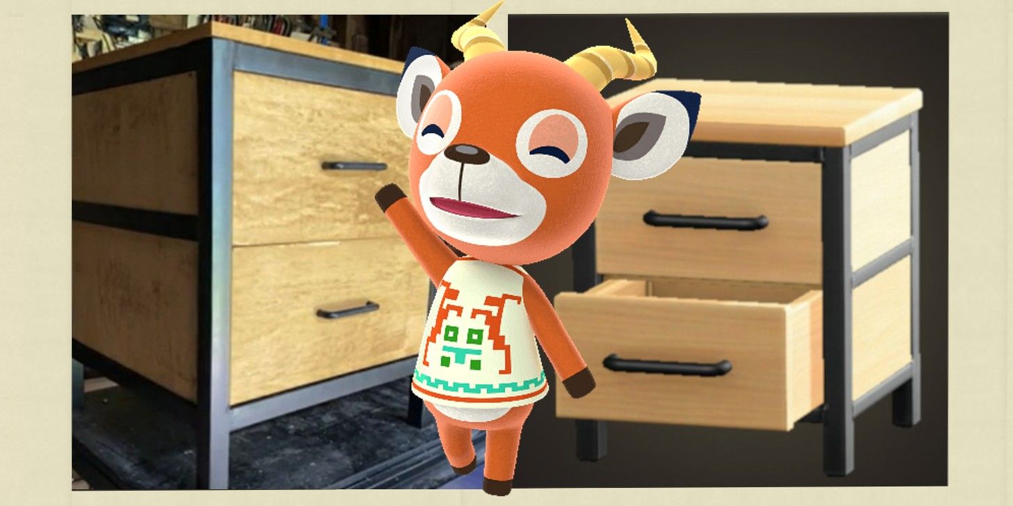 Animal Crossing: New Horizons' Ironwood Dresser Built In Real Life
