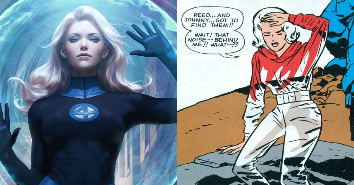 Invisible Woman Comic Panels