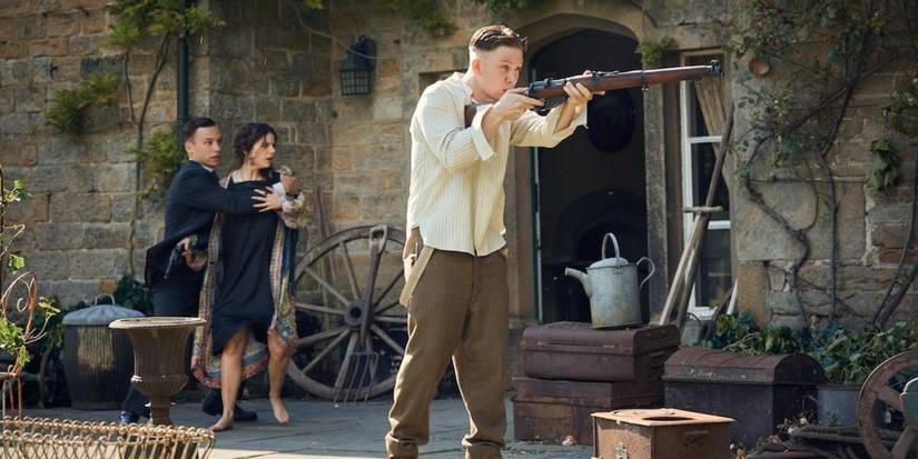 John Shelby tries to fend off Luca Changretta and his men, but gets shot and dies in Peaky Blinders