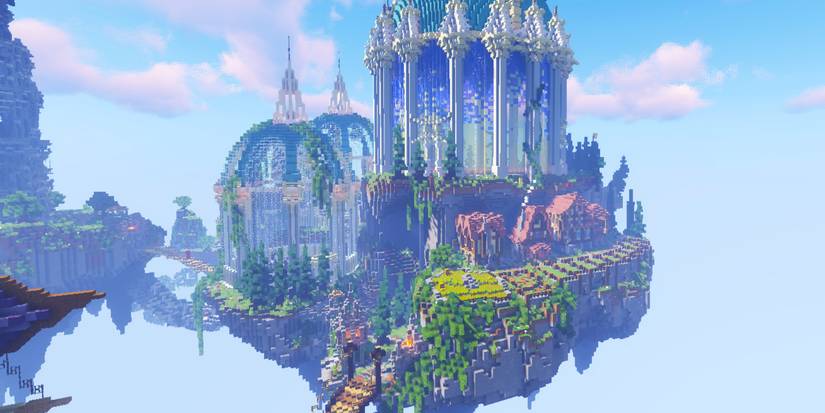 Minecraft Design Ideas For Sky Fortresses & Cloud Cities