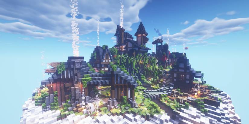 Minecraft Design Ideas For Sky Fortresses & Cloud Cities